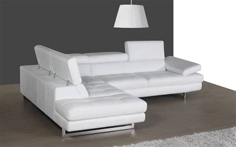 White Leather Sectionals Modern