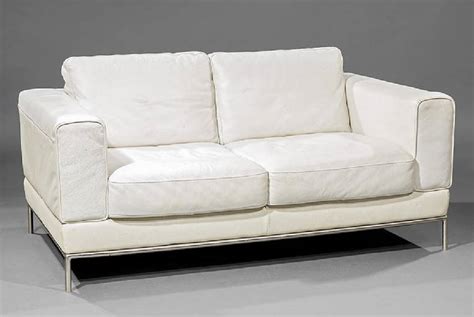 White Leather Settee