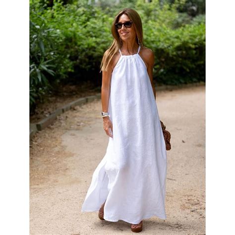 White Linen Beach Dress