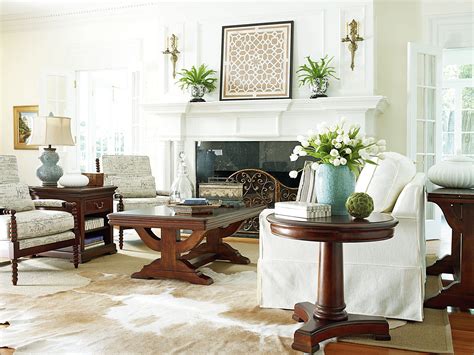 White Living Room Wood Furniture Set