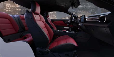 White Mustang Red Interior