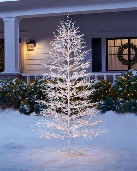 White Outdoor Christmas Tree