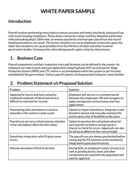 White Paper Report Template