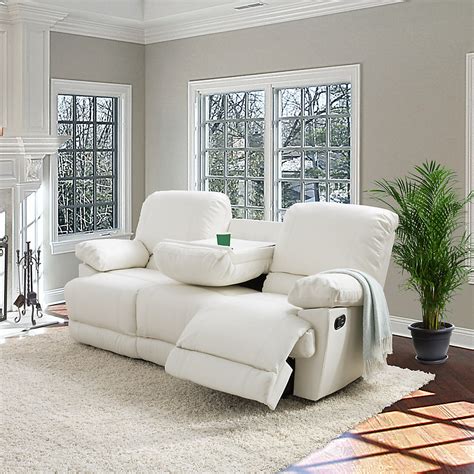 White Reclining Sofa