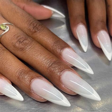 White Stiletto Nails