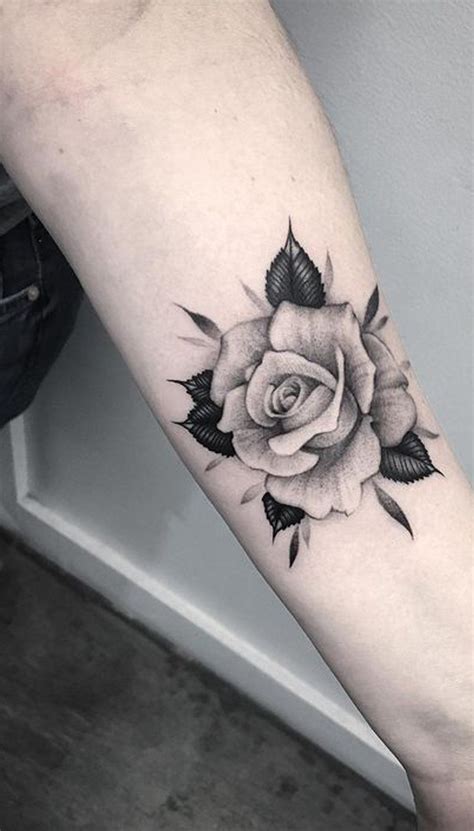 White Tattoo Rose