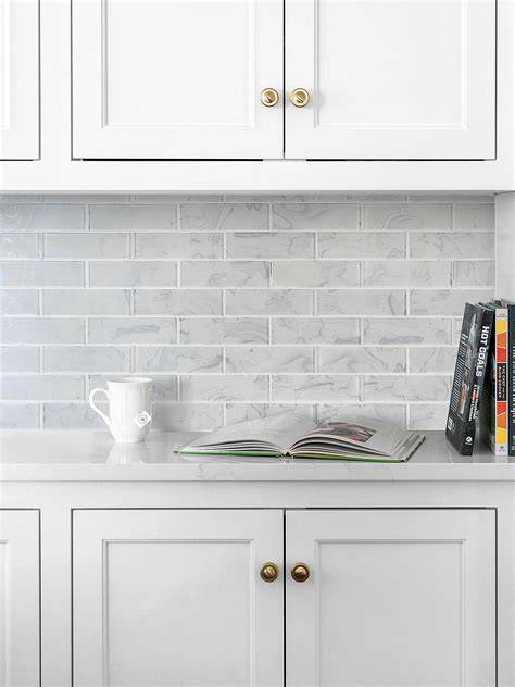 White Tile Backsplash
