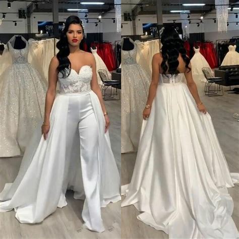 Stunning White Wedding Romper with Dramatic Train - Making Your Dream Bridal Look a Reality!