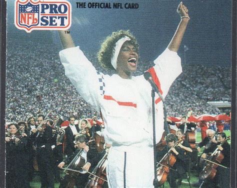 Whitney Houston Pro Set Football Card