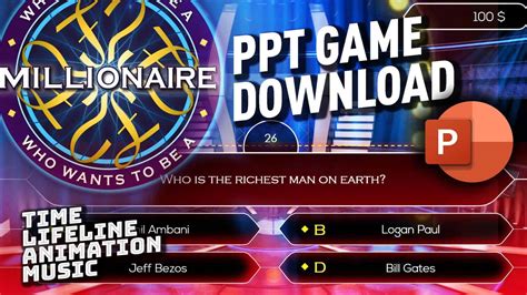 Who Wants To Be A Millionaire Powerpoint Template With Music