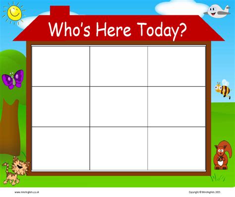 Who's Here Today Chart Printable