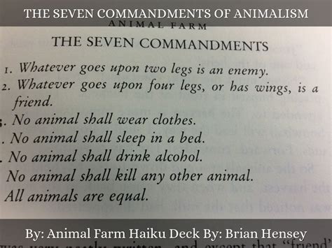Who Broke The Fourth Commandment Animal Farm