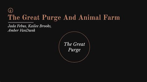 Who Is Purge In Animal Farm