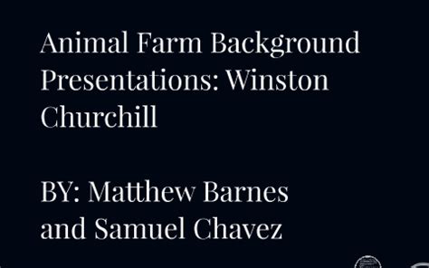 Who Represents Churchill In Animal Farm