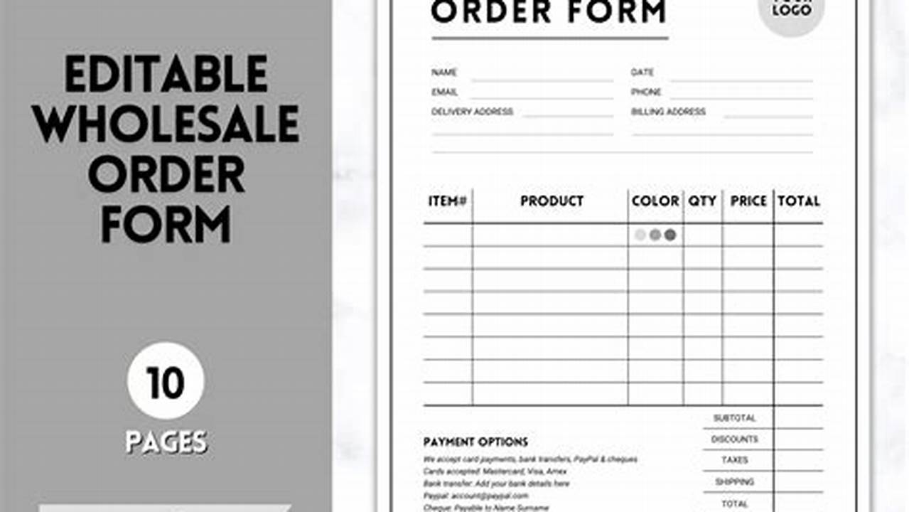 Uncover Wholesale Order Form Secrets: Optimize Your Orders Today!