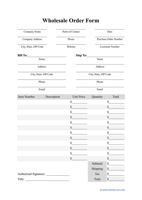 How to Design Wholesale Order Forms Wholesale Order Form Template