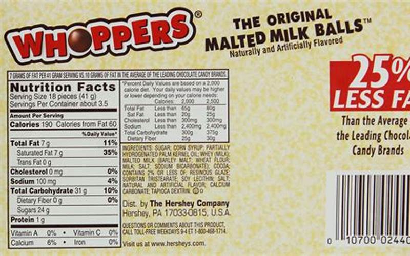 Whoppers Ingredients