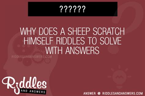 Why Does A Sheep Scratch Himself Math Worksheet