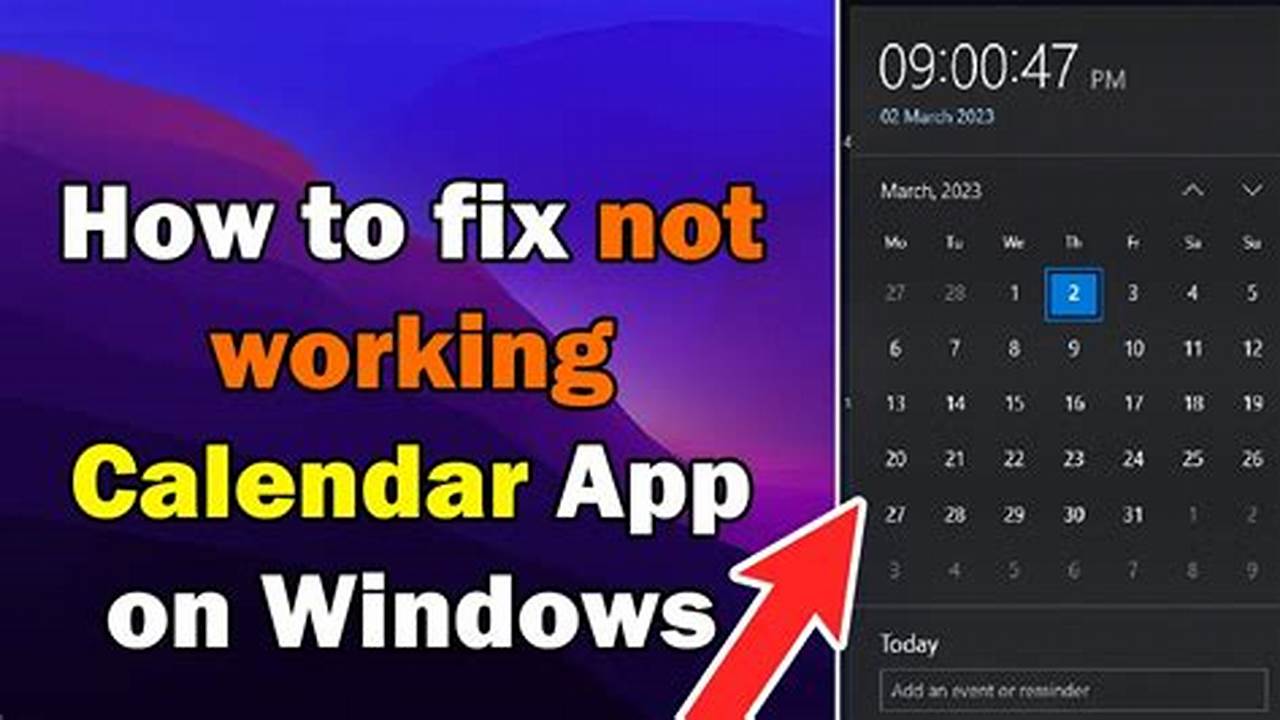 Why Is My Calendar App Not Working