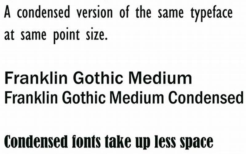 Why Use Condensed Fonts?