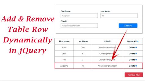 Why Are My HTML Form Rows Disappearing JavaScript PHP  HTML Troubleshooting - Add and Remove HTML Table Row Dynamically in JQuery | Add Table Row
