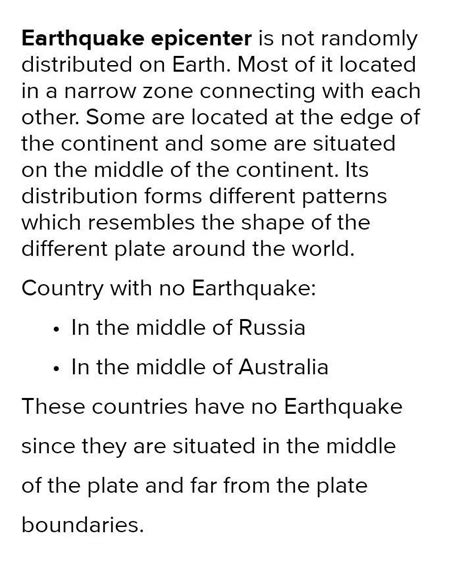 Why Are There No Earthquakes On The Country/ies You Mentioned