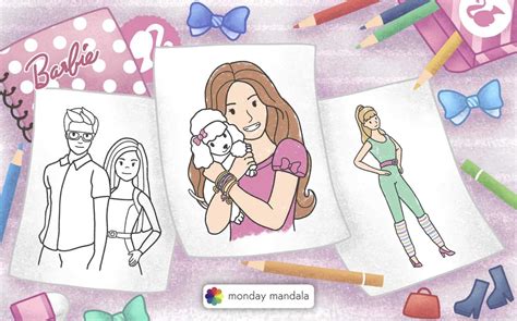 Barbie Coloring Worksheets