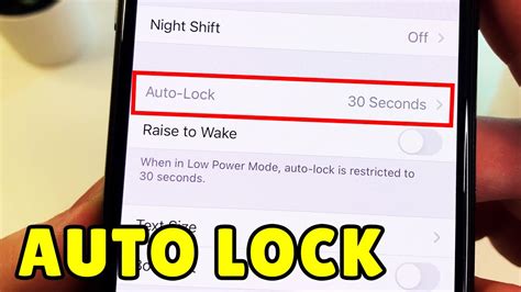 Why Can'T I Change Auto Lock