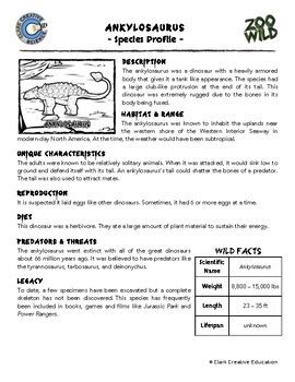 Ankylosaurus Printable