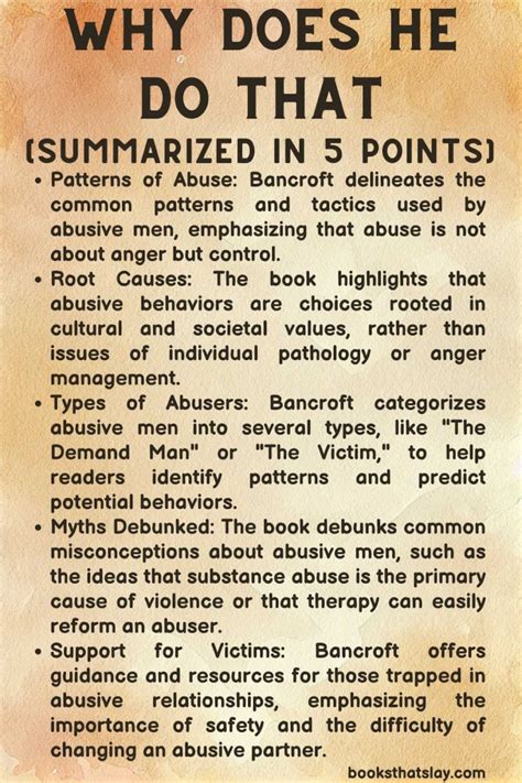 Why Does He Do That Summary