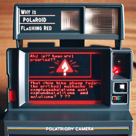 Why Is My Polaroid Flashing Red