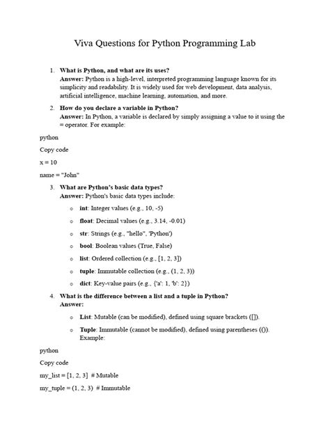 Why Python Viva Questions Matter for Your Career