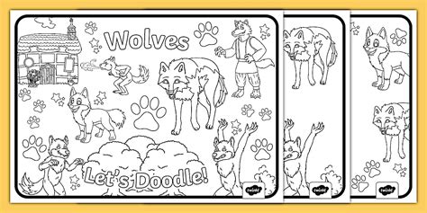 Why Wolves Make Great Colouring Subjects