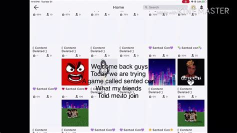 Why is my 4-year-old son playing a game on Roblox called Sented 