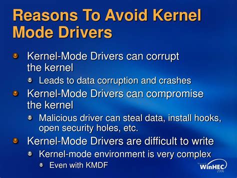 Why kernel-mode drivers are controversial