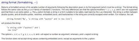 Why should you use string.format as much as possible rather than 