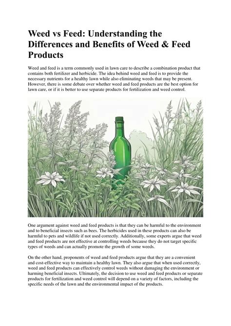 Why the Wait? Understanding Weed and Feed