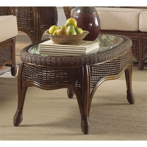 South Sea Rattan Del Ray Wicker Rectangular Coffee Table