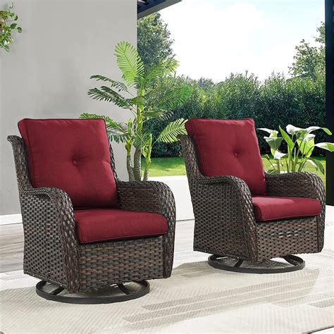 Wicker Swivel Rocking Chairs