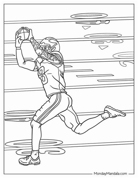 Wide Receiver Football Player Coloring Pages