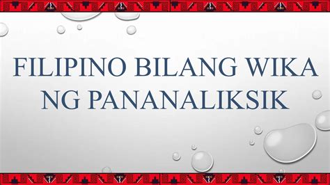 Sayaw ng Salita: Wikang Pananaliksik, Kachambahan Gabay!