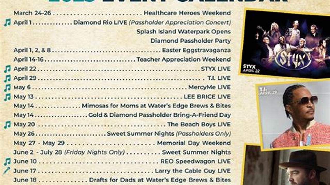 Wild Adventures Concert Calendar