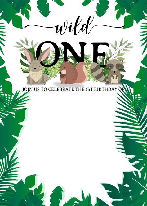 Wild One Invitation Template Free