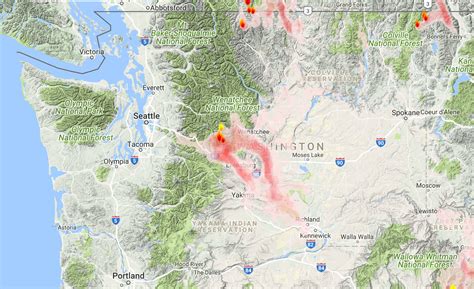 Wa State Wildfire Map Printable Map