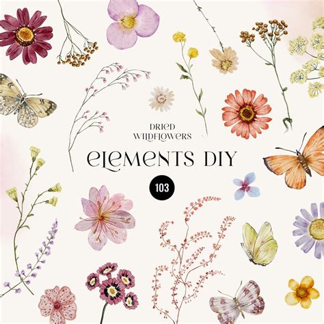 Wildflowers and Textured Elements