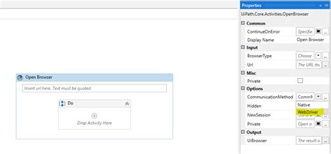 Will a Click Activity Work with a Hidden Browser Session in UiPath?