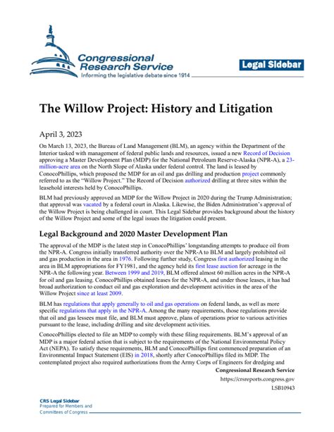 Willow Project Public Comment For Title