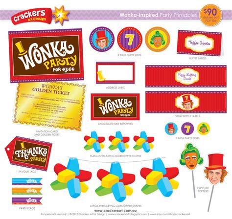 Willy Wonka Party Printables