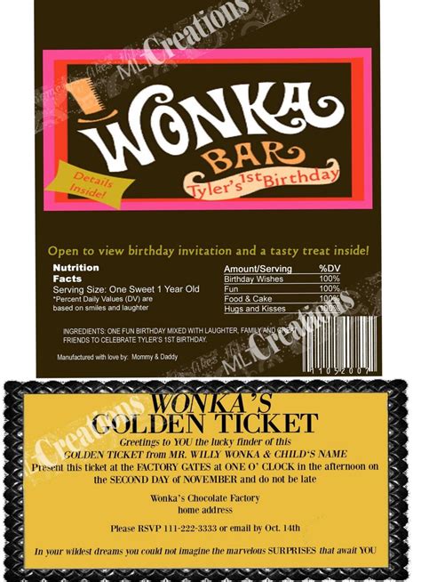 Willy Wonka Free Printables