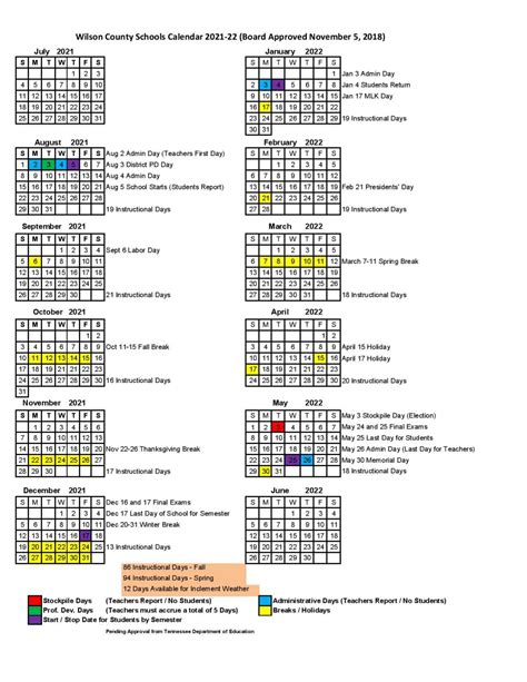 2122 School Calendar Childress ISD